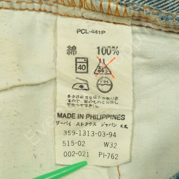 Vintage Levis 515 Jeans Mens 32 Blue Customized Embroidered 90s Y2K - Picture 8 of 9